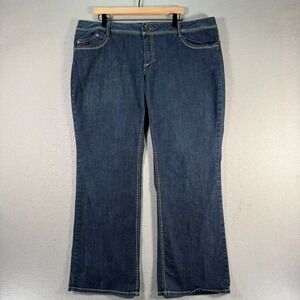 Vintage‎ L.E.I Sophia Hiphugger Flare Jeans Women Juniors 23 Blue Medium Wash